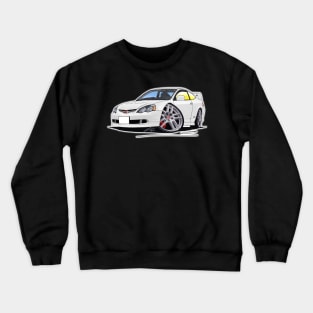 Honda Integra DC5 White Caricature Car Art Crewneck Sweatshirt